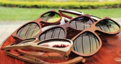 gafas de madera a la moda